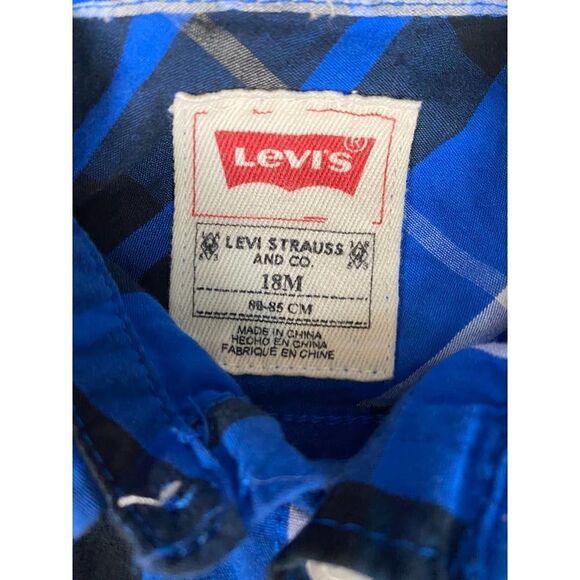 Levi's Cotton Plaid Button-Down Shirt - Size 18 Months - Picture 5 of 7